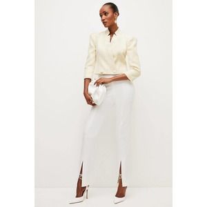 Karen Millen Sparkle Tweed Notch Neck Jacket